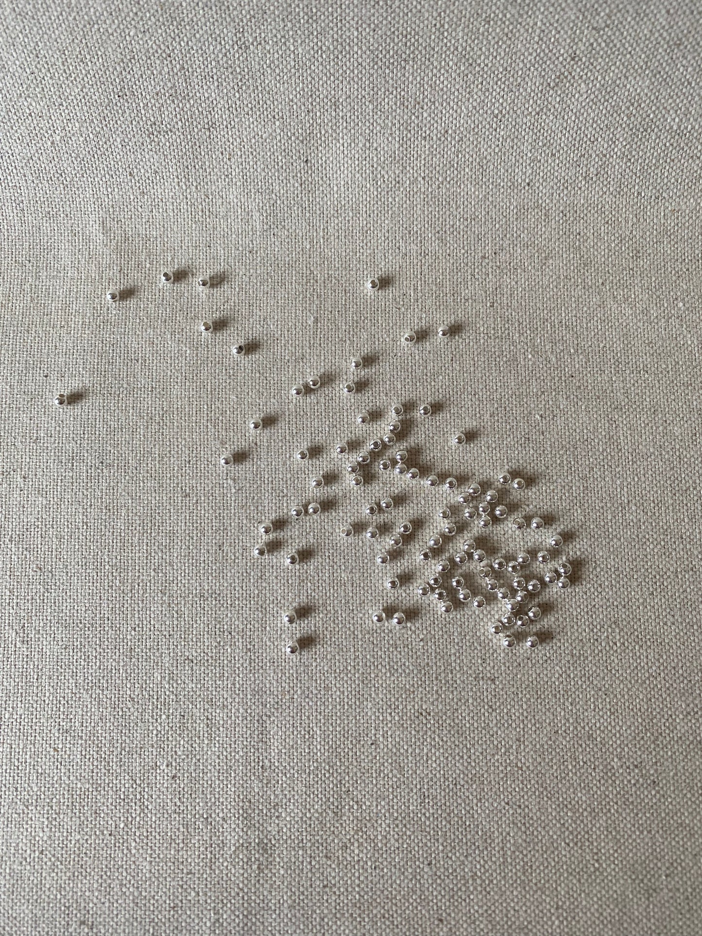 Sterling silver beads for macramé bracelet