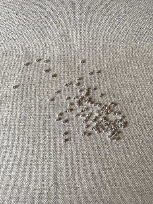 Sterling silver beads for macramé bracelet