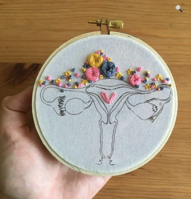 Embroidery DIY kit - Cuterus pink