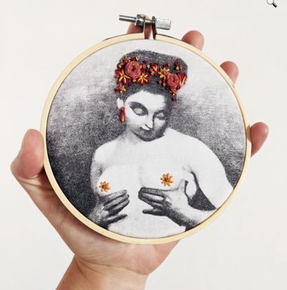 Embroidery DIY kit- Free the nipple