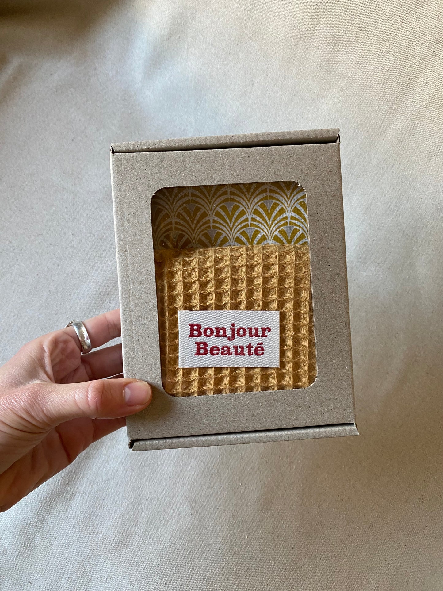 "Hello Gorgeous!" - DIY sewing kit - mustard