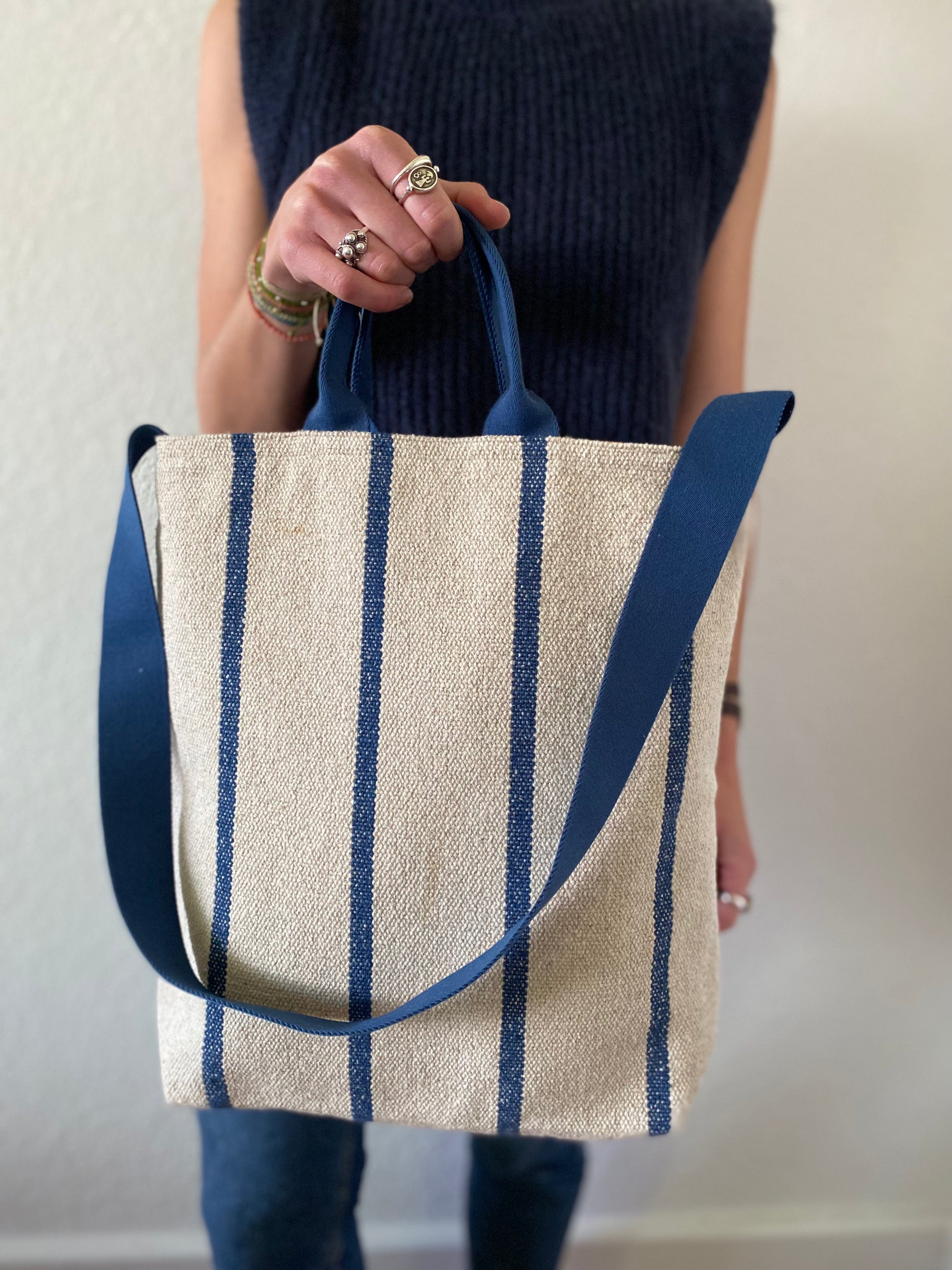 I m totes amazing Totebag DIY sewing kit Blue stripe